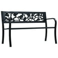 thumbnail image 1 of vidaXL Patio Bench 49.2" Black Steel, 1 of 6