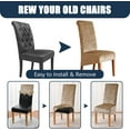 thumbnail image 3 of LKJYER Velvet Stretch High Back Parsons Chair Covers Set , Removable Spandex XL/Oversized Extra Large Size Dining Room Chair Covers Slipcovers, Seat Protectors for Dining Room Banquet Decor, 3 of 7