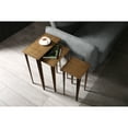 thumbnail image 3 of Nia Small Nest Side Table, Metal Top in Brushed Bronze, Metal Base in Brushed Bronze and Gold, 3 of 5