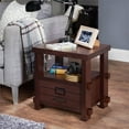 thumbnail image 1 of Furniture of America Table d'Extrémité à Tiroir Simple Colston en Espresso, 1 of 2