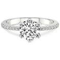 thumbnail image 4 of 4 Carat IGI Certified Round Shape Lab Grown Diamond Engagement Ring | 14K White Gold |Mereia Secret Halo Diamond Ring | FG-VS1-VS2 Quality Friendly Diamonds, 4 of 5