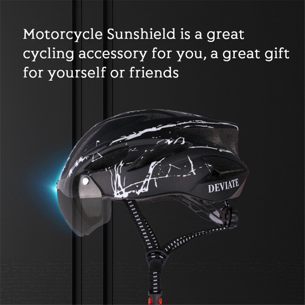 Jooan for Men Women with Safety Led Back Light Detachable Magnetic Goggles for Visor Mountain & Road Adjustable Adult Cycling Helmets, Black White