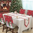 thumbnail image 4 of Christmas Winter Chair Covers Set of 4 Snowman Pine Needle Cardinal Xmas Tree Red Chair Back Covers Stretch Removable Washable Slipcovers Protector for Dining Room Kitchen Party Decor, 4 of 5