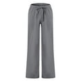 thumbnail image 3 of MAWCLOS Men Trousers Elastic Waist Sweatpants Drawstring Pants Baggy Party Solid Lounge Gray S, 3 of 9