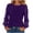 Purple, variant on Womens Tops Long Sleeve Shirts Lightweight Sweaters Loose Fit Crewneck Color Block Fall Fashion Outfits Long Sleeve Shirt Women,Gold,L