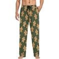 thumbnail image 4 of Top-kevin Gingerbread Christmas Pajama Pants Mens Lounge Pants Straight-Fit Men Pajama Bottoms with Drawstring and Pockets, 4 of 13