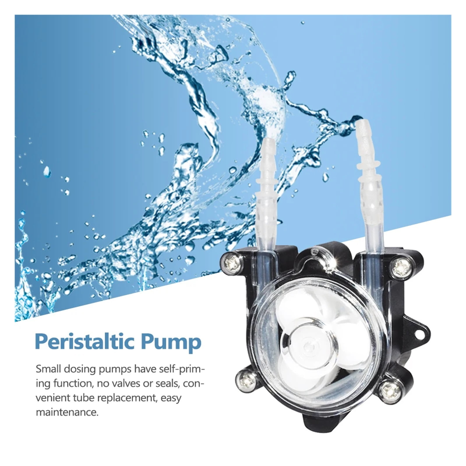 High-Flow Peristaltic Pump Miniature Dosing Pump Peristaltic Hose Pump for Lab Aquarium Chemical Analysis Liquid Dosing Pump ,Easy to Use