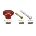 thumbnail image 3 of Uxcell 32x24mm Ceramic Drawer Knobs, 15 Pack Mushroom Shape Door Pull Handles Red, 3 of 6