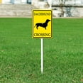 thumbnail image 3 of Soliyoahee Dachshund Crossing Yard Sign with Stake 7x8.8inch Rustproof Aluminum Lawn Decorations Road Safety Sign for Outdoor Road Street Garden Decor, 3 of 6