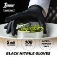 thumbnail image 2 of 1St Choice Black Nitrile Gloves Disposable Latex-Free 5 Mil Textured For Cooking Cleaning Food Prep Xx-Large Box Of 100, 2 of 4