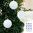 thumbnail image 5 of CuiLiyq 6 PCS Velvet Christmas Balls, 3.15" Shatterproof Xmas Bulbs Decorations Set, for Xmas Decorative Hanging Ornaments Christmas Tree Decoration (White), 5 of 7