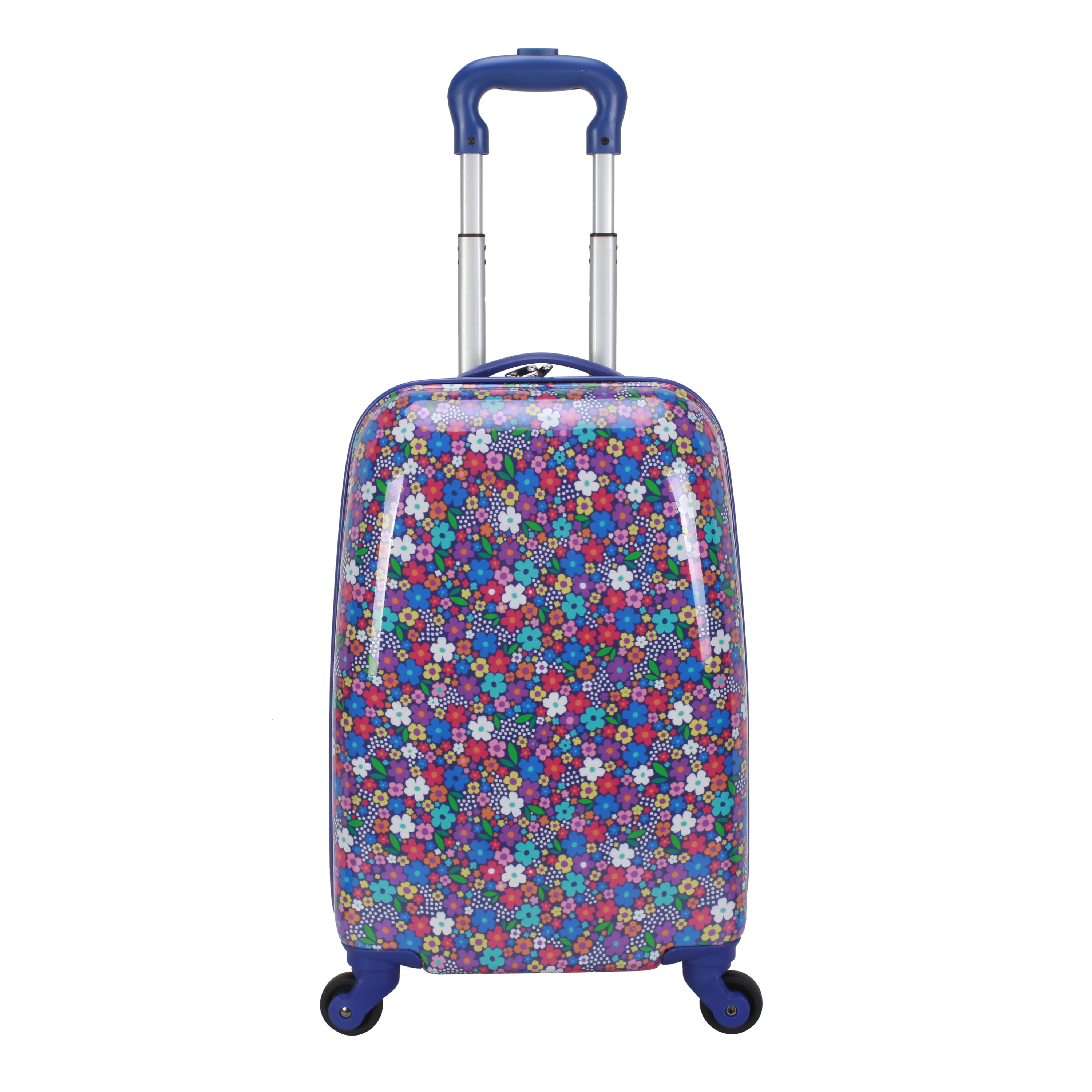 (2 pack) Protege 20" Hardside Kids Pilot Case Carry-On Luggage, Flower Print
