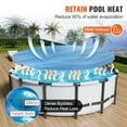thumbnail image 3 of KFFKFF Solar Pool Blanket, 10 ft Diameter Round, Suitable for Inground and Above Ground Pools, 15 mil Thickness, Blue Solar Pool Covers, 3 of 9