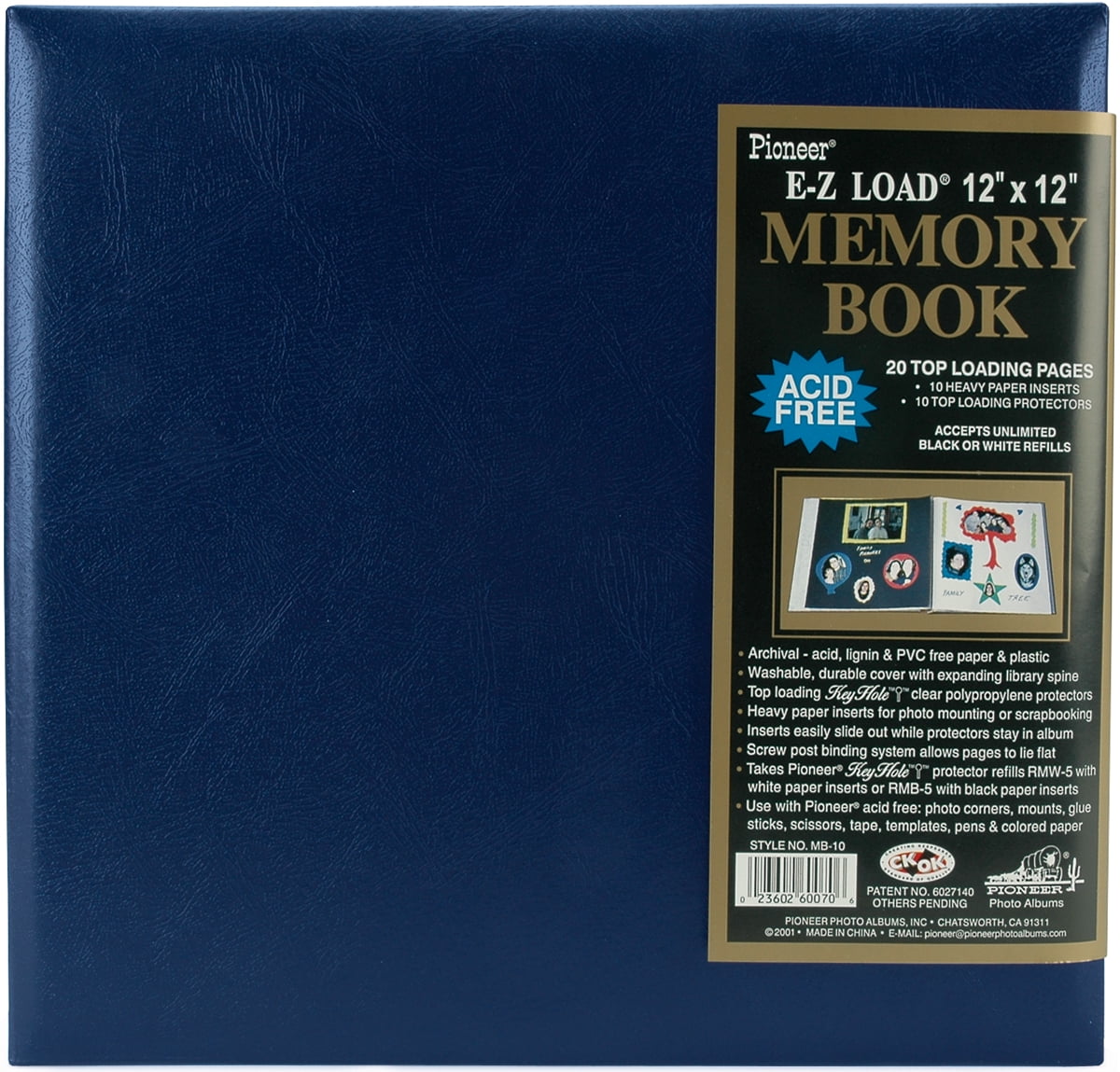 Pioneer Photo Albums 12 x 12 Scrapbook - Navy Blue, Archival