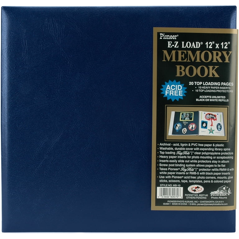 Pioneer Photo Albums 12 x 12 Scrapbook - Navy Blue, Archival