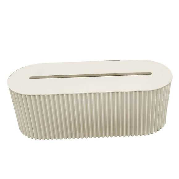 Caja de gestión de cables, innovadora y sencilla, para escritorio, con tapa para cables, toma de corriente y almacenamiento de cables, color blanco