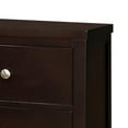 thumbnail image 3 of Con 26 Inch Modern 2 Drawer Nightstand Silver Knobs Cappuccino Brown - Saltoro Sherpi, 3 of 5