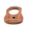 thumbnail image 1 of Soidarity Arpa de lira profesional de 16 cuerdas, juguete étnico de de caoba, arpas en miniatura tradicionales portátiles, instrumento Musical Accesorios para instrumentos musicales Soidarity OD028023-00, 1 of 6