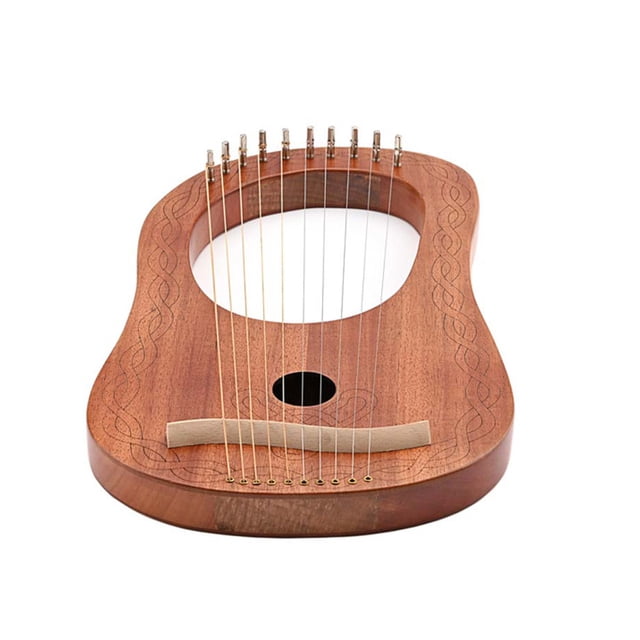 Soidarity Arpa de lira profesional de 16 cuerdas, juguete étnico de de caoba, arpas en miniatura tradicionales portátiles, instrumento Musical Accesorios para instrumentos musicales Soidarity OD028023-00