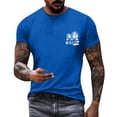 thumbnail image 1 of T-shirt à Imprimé Cocotier à la Mode pour Hommes, Manches Courtes, Col Rond, Décontracté, Tendance Fleur pour Hommes, Haut Basique Stylé, 1 of 4