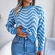 thumbnail image 1 of Suéter de cuello redondo para mujer, suéter informal de invierno de color liso, manga larga, cuello redondo, suéter para mujer, 1 of 7
