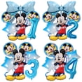 thumbnail image 5 of Platos de papel de decoración con temática de para niños, pancarta de papel, globos de aluminio, juguetes para Baby Shower, suministros para fiesta de cumpleaños, azul, Mickey Mouse（10pcs Balloons, 5 of 5