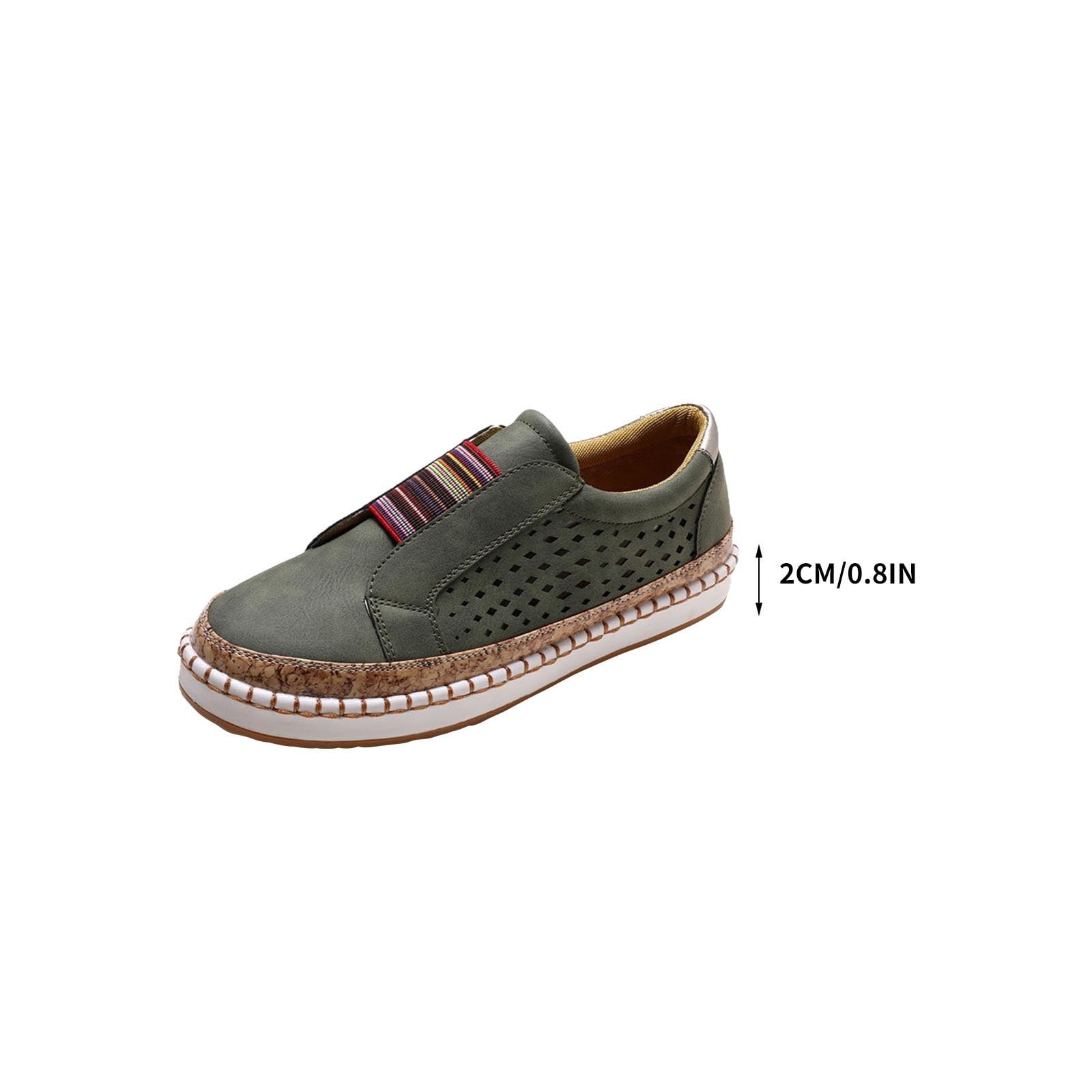 KBODIU Loafers for Women Casual Slip on Dress Loafers Womens Fashion Big Size Hot Style Casual Single Shoes Outdoor Walking Flats Shoes Low Tops Fashion Flats for Summer Green 41