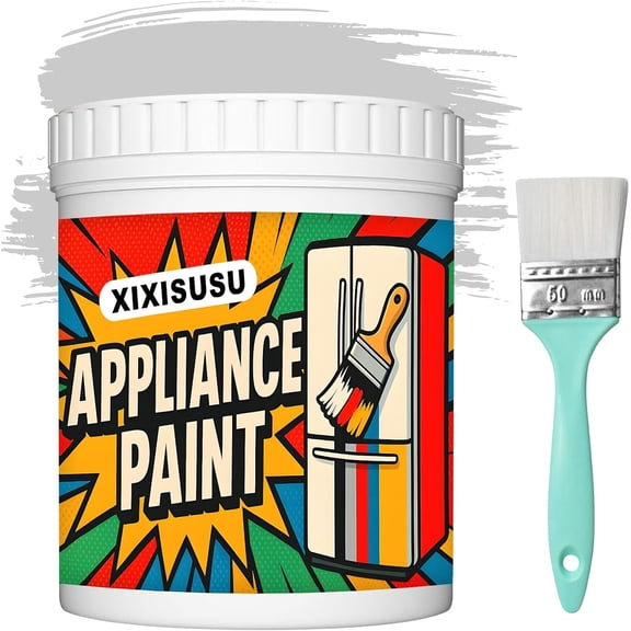 White Appliance Paint, 16 oz / 500 ml Refrigerator Paint, Appliance Touch Up Paint's, Rust Converter for Metal, Weatherproof, Water-Based, Long-Lasting Rust Prevention (White, 16 oz)