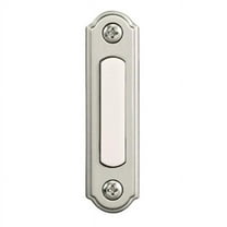 Heath Zenith Satin Nickel Silver Metal Wired Pushbutton Doorbell