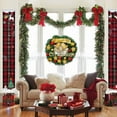 thumbnail image 2 of Cheapark Christmas Wreath With Gold Decorations And Pine Cones, For Home Hotel Holiday Decor, 18 Inch, 2 of 6