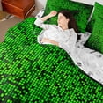 thumbnail image 4 of Castle Fairy Pixelated Blocks Miners Bedding Comforter Set,Futuristic King Bedding Sets, 4 of 8