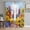 Yellow, variant on Sunflower Independence Day Sheer Curtains for Living Room Bedroom 4th of July Rooster Watercolor Sheer Curtains 45 Inch Long 2 Panels Set Light Filtering Curtain Window Treatments Dining Room Drapes