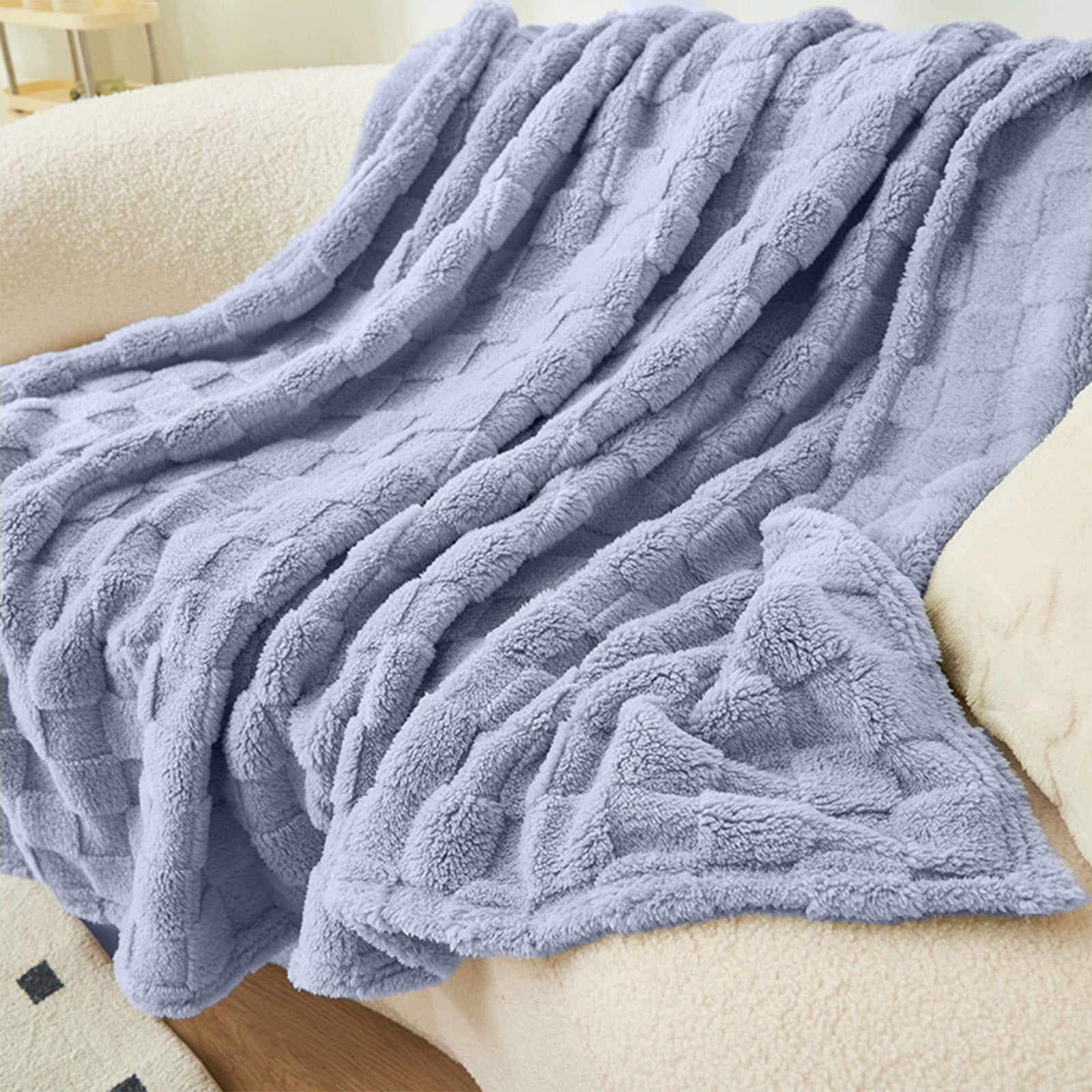 100% Cotton Thermal Blanket, Breathable Bed Blanket Twin Size, Soft Waffle Blanket, Twin Blanket, All Season Cotton Blanket, Soft Lightweight Breathable Bed Blanket Throw
