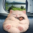 thumbnail image 5 of Fluffy Cat Sleeping Bag for Adults,Plush Cat Shaped Sleeping Bag for Adults,Adorable Cats Envelope Sleeping Bags,Washable Warm Blanket for Camping and Home Lounging,68.9x31.5 Inch,C, 5 of 6