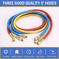 thumbnail image 5 of Jauges AC R134a R12 R22 R502 3 Voies Jauge AC Automobile Jauges Antichoc Tuyaux Coupleurs Adaptateur Robinet de Perforation Kit Freon, 5 of 5