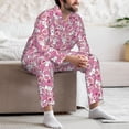 thumbnail image 7 of Cauagu Cute Rabbit Print Men's Long-Sleeve Pajama Set,Soft Button-Front 2Pjs for Men Long Sleeve Men’s Sleepwear-Large, 7 of 7