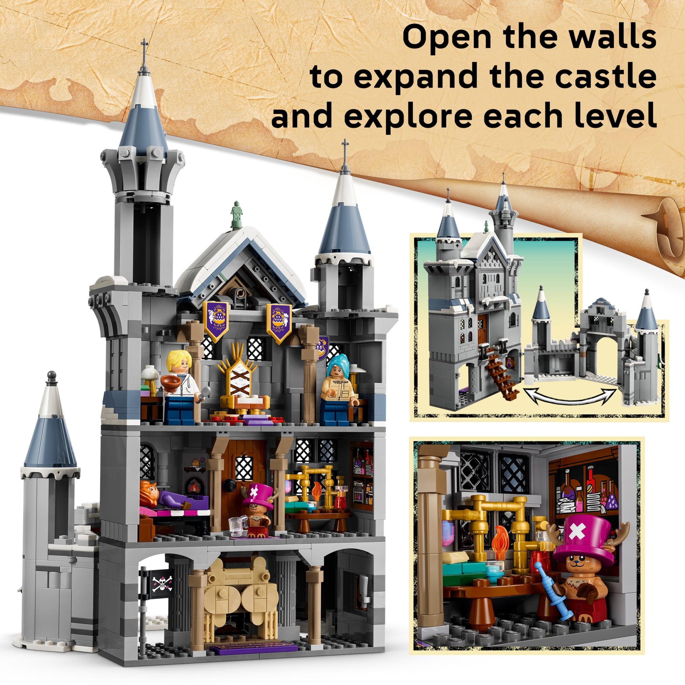 LEGO ONE PIECE Battle at Drum Castle - Building Toy for Boys & Girls, Ages 9+ - With 5 Minifigures - Playset for Kids & Anime Fans - Gift for Birthdays - 75645