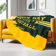 thumbnail image 4 of Dark Green Throw Blanket for Men Women Kids, Super Soft Team Color Fan Gifts Blanket for Bed Sofa Living Room 60"X50", 4 of 6