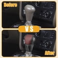 thumbnail image 4 of Unique Bargains Universal Car Shift Knob Cover Automatic Car Knob Gear Sticky Protector Breathable Faux Leather Wine Red, 4 of 6