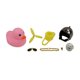 thumbnail image 4 of Pato Decorativo Rosa Con Casco Cromado Plateado, 4 of 4