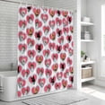 thumbnail image 5 of Cute Cats Shower Curtain Set - 48" x 72" Washable Bathtub Curtain with 12 Hooks, Pink Love Hearts Lovely Pets Waterproof Fabric Stall Shower Curtains for Bathroom/Bathtub Décor, 5 of 6