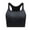 Black, variant on Bxsruta High Impact Sports Bras for Women, Racerback Bra Leopard Workout Crop Tops Longline Yoga Bra Push up Plus Size Black S