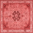 thumbnail image 1 of Ahgly Company Indoor Square Medallion Red Traditional Area Rugs, 6' Square, 1 of 4