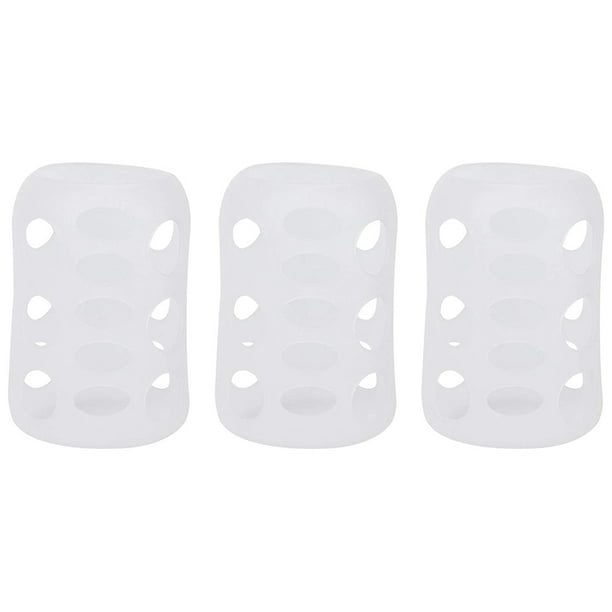 Funda protectora de silicona para biberón de alimentación de bebé, funda protectora anticaída para viaje en casa, 3 uds.
