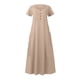 thumbnail image 3 of Puntoco Vestido De Lino De Otoño De Manga Corta De Color Liso Para Mujer Caqui M,Regalos Para Mujer Joven, 3 of 5