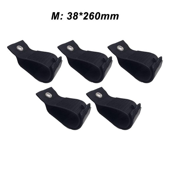 Leke 5pcs Storage Straps for Truck, Boat, RV Organization Black Nylon Storage Straps