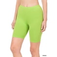 thumbnail image 1 of Zenana Womens & Plus Soft Cotton Stretch Mid Thigh Length Leggings Fitness Sport Biker Shorts, 1 of 4