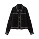 thumbnail image 1 of 2026 Woman Fashion 2023 Autumn Outwear Embroidery Long Sleeve Single Breasted Jacket Female Crop Tops Vintage Coats High Street, 1 of 5