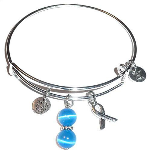 Colon Cancer Bracelet  Blue Awareness Stretch Bracelet  Fits Adults   Packaged  Walmartcom