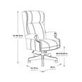 thumbnail image 2 of Executive High Back Chair with Black Vinyl and Brass Finish Nail Trim Upholstery, 2 of 5